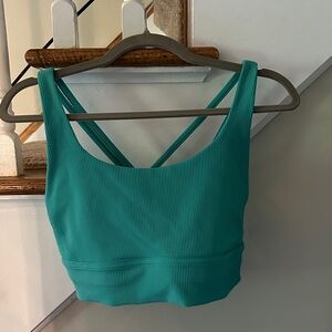 Lululemon Athletica Turquoise Ribbed Sports Bra